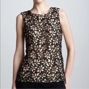 Lela Rose Neiman Marcus Target Floral Lace Tank Top Sz S